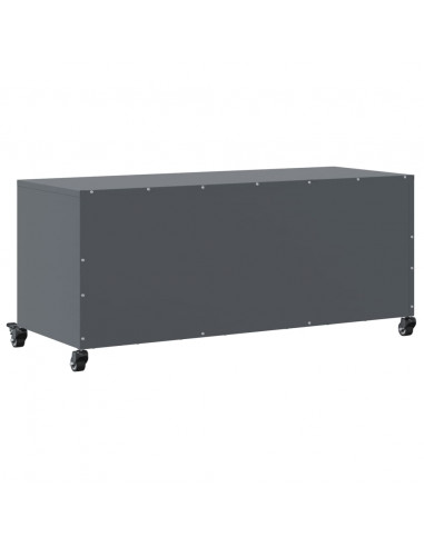 Mobile TV Antracite 100,5x39x43,5 cm Acciaio Laminato a Freddo