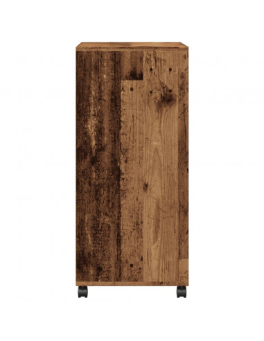 Mobiletto con Ruote Legno Antico 55x40x91 cm in Truciolato