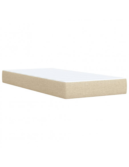 Giroletto a Molle con Materasso Crema 100x200 cm in Tessuto