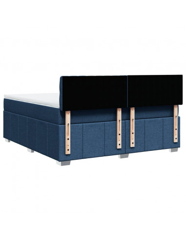 Giroletto a Molle con Materasso Blu 180x200 cm in Tessuto