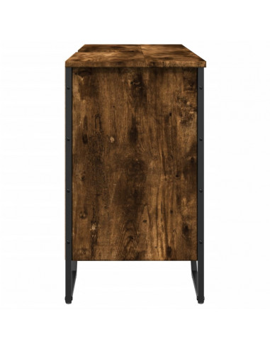 Mobile Lavabo Bagno Rovere Fumo 91x35x60 cm in Truciolato