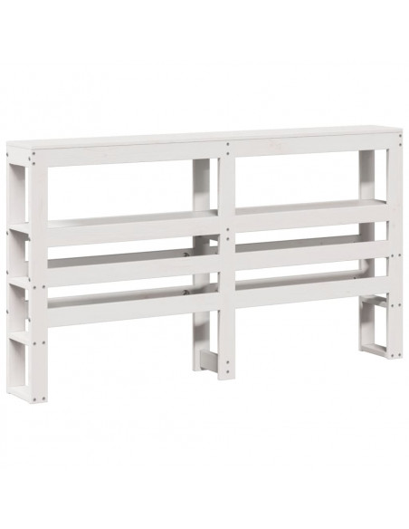 Letto Anziani con Testiera Bianco 160x200cm Legno Massello Pino