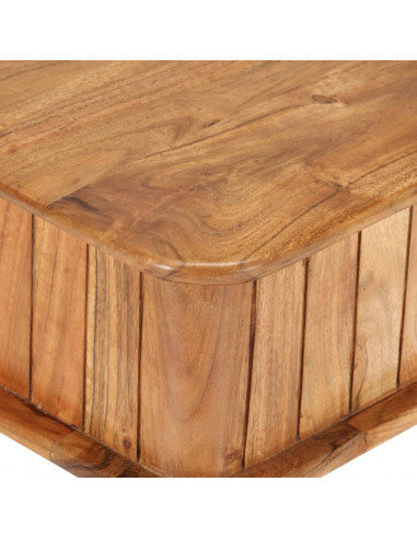 Tavolino da Salotto 100x50x40 cm in Legno Massello di Acacia