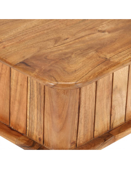 Tavolino da Salotto 100x50x40 cm in Legno Massello di Acacia