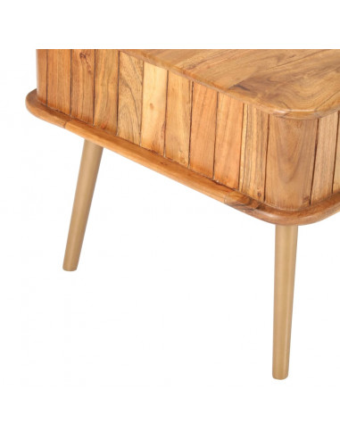 Tavolino da Salotto 100x50x40 cm in Legno Massello di Acacia
