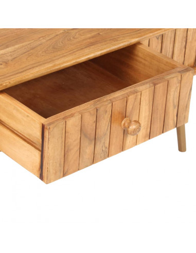 Tavolino da Salotto 100x50x40 cm in Legno Massello di Acacia