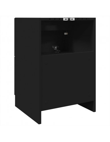 Mobile Lavabo Nero 80x33x60 cm in Legno Multistrato