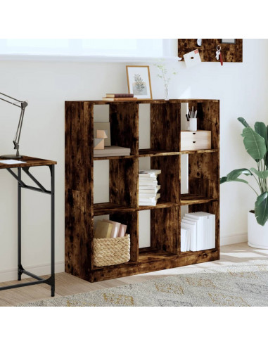 Libreria Rovere Fumo 102x32x108 cm in Legno Multistrato