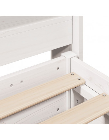 Giroletto senza Materasso Bianco 200x200 cm Legno Massello Pino