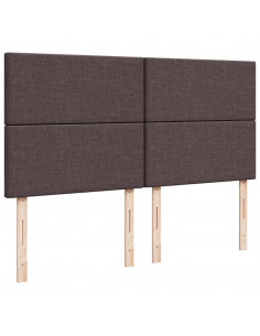 Giroletto a Molle con Materasso Marrone Scuro 180x200cm Tessuto 2