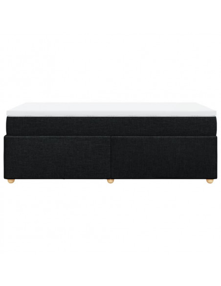 Giroletto a Molle con Materasso Nero 80x200 cm inTessuto