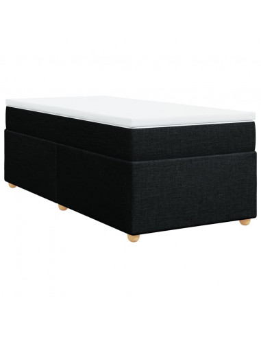 Giroletto a Molle con Materasso Nero 80x200 cm inTessuto