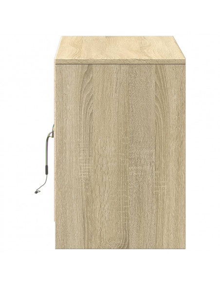 Mobile Porta TV con LED Rovere Sonoma 100x34x50cm in Truciolato