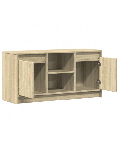 Mobile Porta TV con LED Rovere Sonoma 100x34x50cm in Truciolato