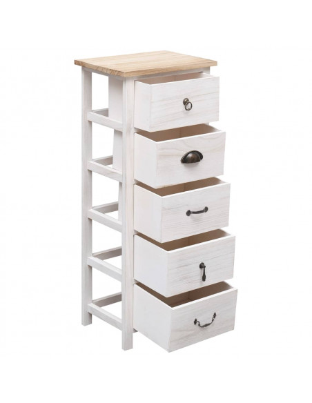 Mobiletto 35x25x87 cm in Legno di Paulownia