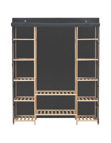 Armadio Grigio 135x40x170 cm in Tessuto