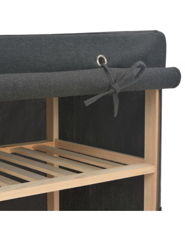 Armadio Grigio 135x40x170 cm in Tessuto