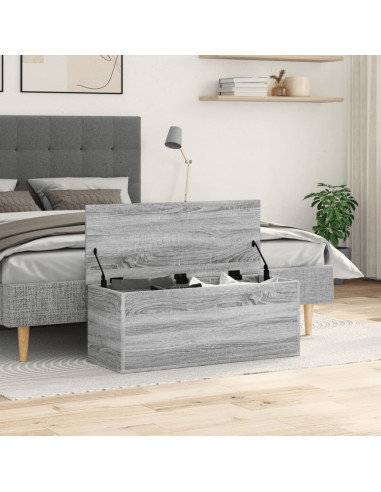 Contenitore Portaoggetti Grigio Sonoma 90x35x35 cm Truciolato