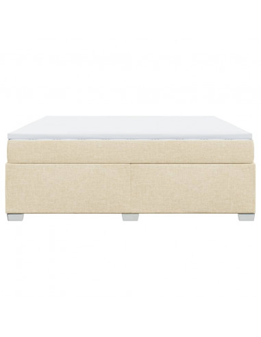 Giroletto a Molle con Materasso Crema 180x200 cm in Tessuto