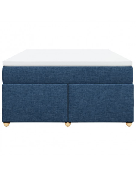 Giroletto a Molle con Materasso Blu 140x200 cm in Tessuto