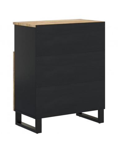 Credenza con 2 Ante 60x33x75 cm in Legno Massello di Mango