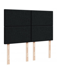 Giroletto a Molle con Materasso Nero 160x200 cm in Velluto 2