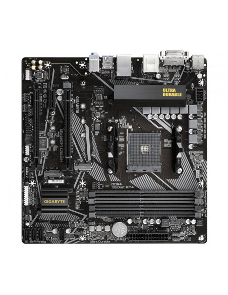 GIGABYTE B550M DS3H Scheda madre - CPU AMD Ryzen 5000, VRM a 5+3 fasi, fino a 4733 MHz DDR4, 1xPCIe 4.0 + 1xPCIe 3.0 M.2, LAN 1G