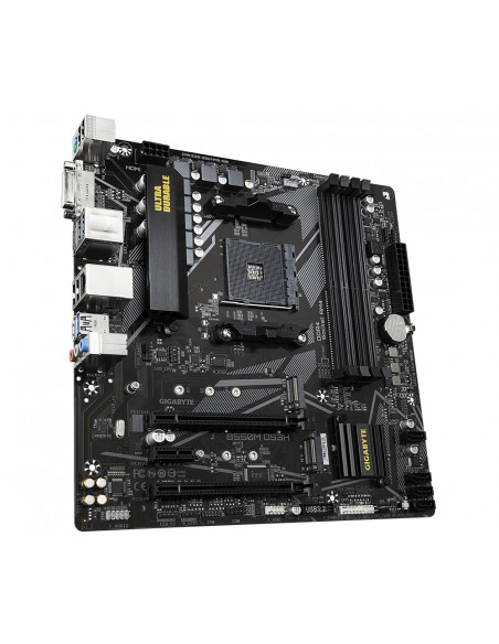 GIGABYTE B550M DS3H Scheda madre - CPU AMD Ryzen 5000, VRM a 5+3 fasi, fino a 4733 MHz DDR4, 1xPCIe 4.0 + 1xPCIe 3.0 M.2, LAN 1G