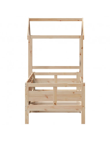 Dormeuse con Tetto 90x190 cm in Legno Massello di Pino