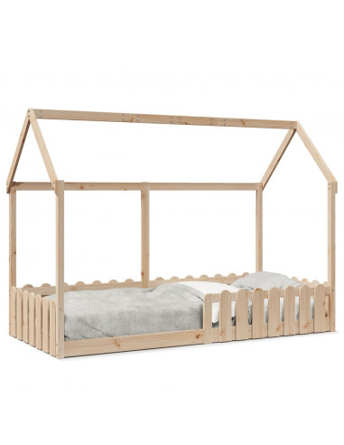 Giroletto per Bambini 90x190 cm in Legno Massello di Pino