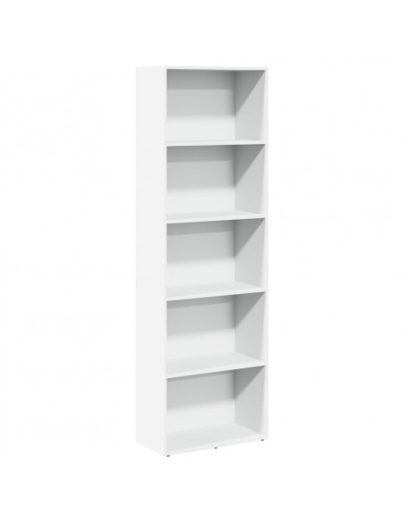 Libreria Bianca 60x30x189 cm in Legno Multistrato