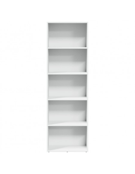 Libreria Bianca 60x30x189 cm in Legno Multistrato