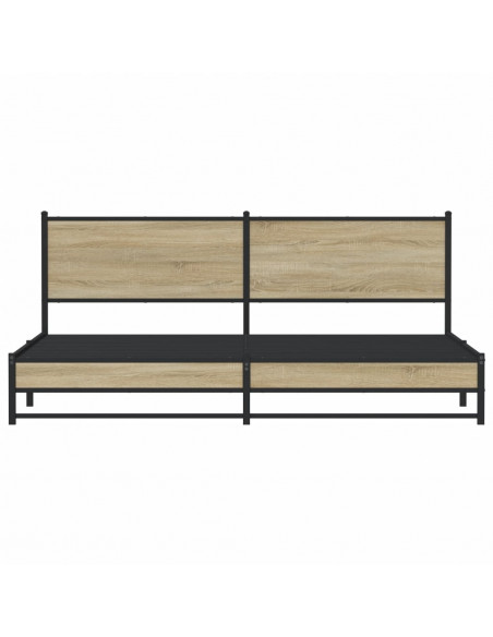 Giroletto senza Materaso in Metallo Rovere Sonoma 193x203 cm