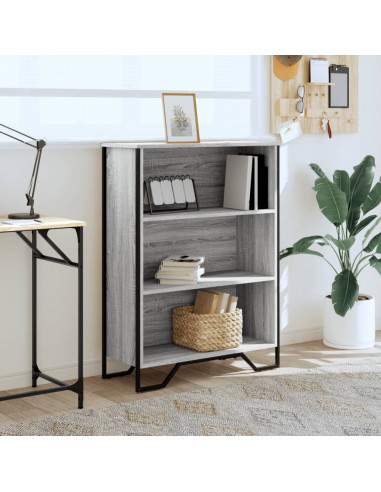 Libreria Grigio Sonoma 80x31x106 cm in Legno Multistrato