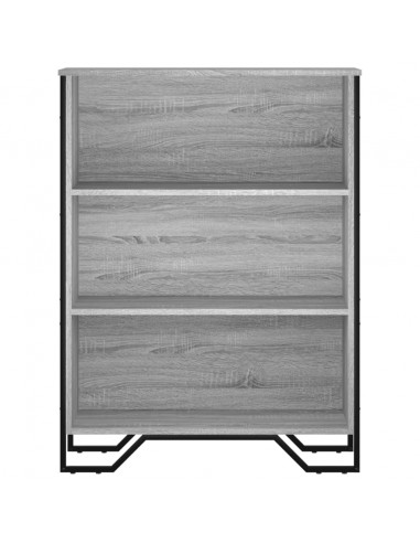 Libreria Grigio Sonoma 80x31x106 cm in Legno Multistrato
