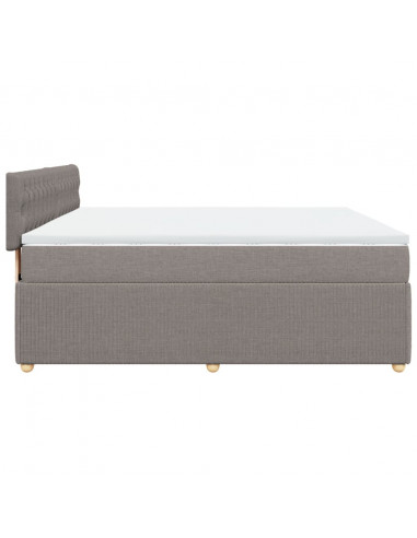 Giroletto a Molle con Materasso Tortora 180x200 cm in Tessuto