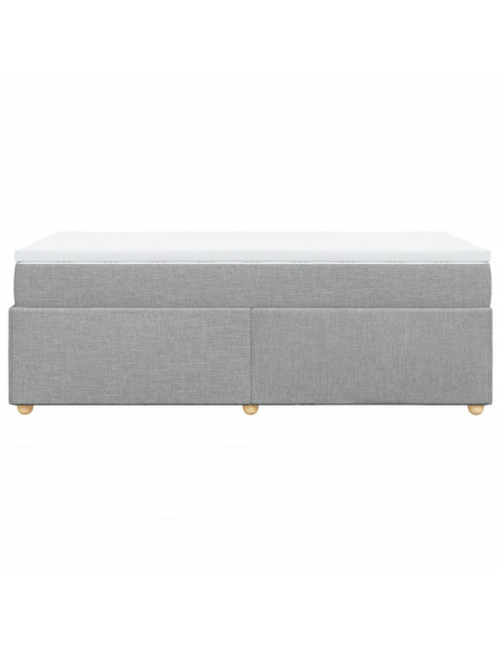 Giroletto a Molle con Materasso Grigio Chiaro 80x200 cm Tessuto