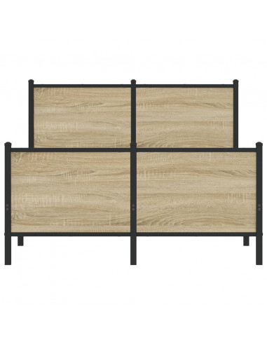 Giroletto con Testiera&Pediera Metallo Rovere Sonoma 120x200 cm