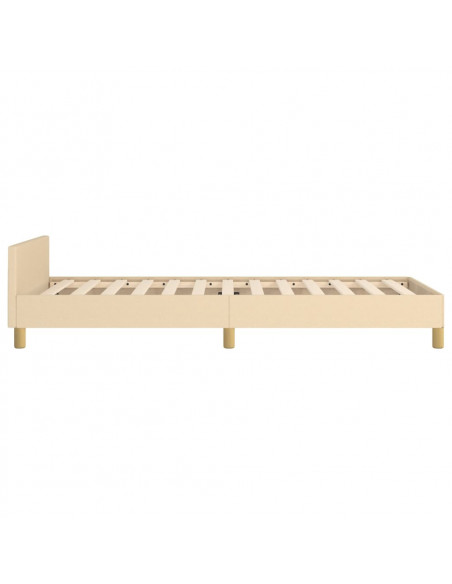 Giroletto con Testiera Crema 90x190 cm in Tessuto