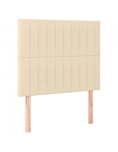 Giroletto con Testiera Crema 90x190 cm in Tessuto