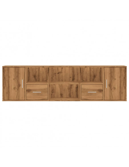 Mobile Angolare Rovere Artigianale 160x40x45 cm in Truciolato