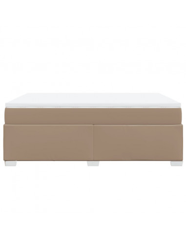 Giroletto a Molle con Materasso Cappuccino 160x200cm Similpelle