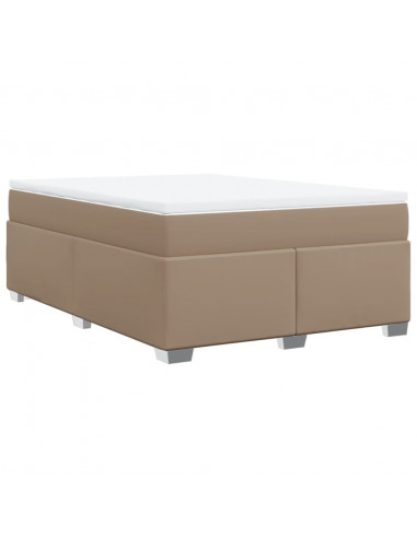 Giroletto a Molle con Materasso Cappuccino 160x200cm Similpelle