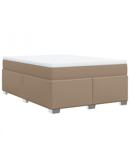 Giroletto a Molle con Materasso Cappuccino 160x200cm Similpelle