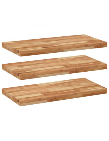 Mensole da Parete 3 pz 100x40x4 cm Legno Acacia Rifinito a Olio
