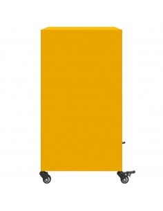 Credenza Giallo Senape 68,5x39x72 cm Acciaio Laminato a Freddo 2