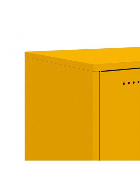 Credenza Giallo Senape 68,5x39x72 cm Acciaio Laminato a Freddo