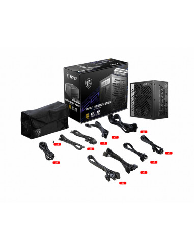 MSI MPG A850G PCIE5 alimentatore per computer 850 W 24-pin ATX ATX Nero