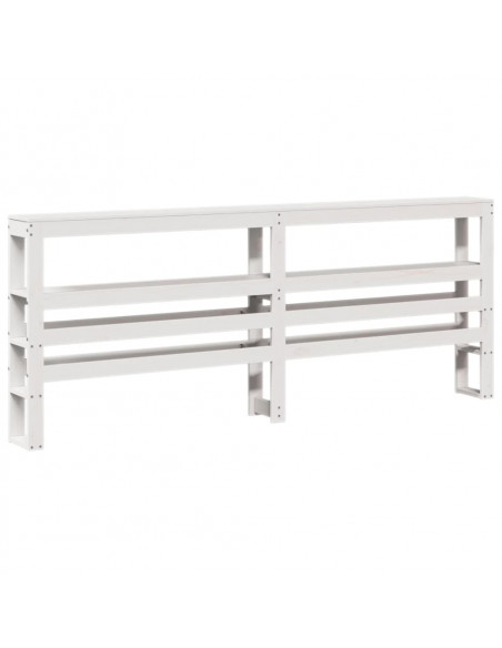 Giroletto senza Materasso Bianco 200x200 cm Legno Massello Pino