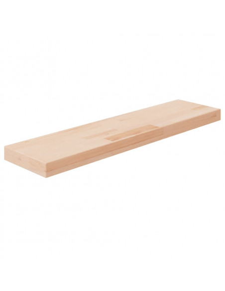 Ripiano 80x20x4 cm Legno Massello di Rovere Non Trattato